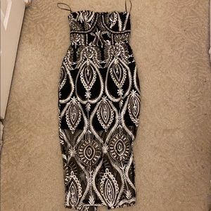 Black embroidered dress!